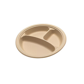 Biodegradable Three Compartment Plate