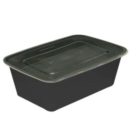 Black Rectangular Plastic Container