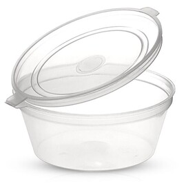 Transparent Plastic Round Sauce Container